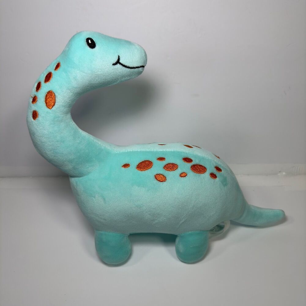 BURTON + BURTON Plush Brachiosaurus Dinosaur Teal Stuffed Animal Baby Kids Toy